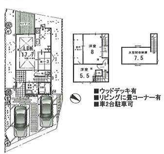 嵯峨嵐山駅 徒歩11分 構造:木造土地面積:151.48平米 ( 45.82坪 ) 建物面積:73.7平米 ( 22.29坪 )