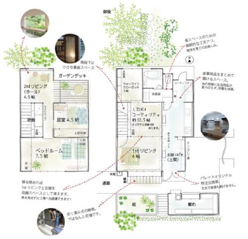嵐電嵯峨駅 徒歩2分 構造:木造土地面積:102.47平米 ( 30.99坪 ) 建物面積:99.27平米 ( 30.02坪 )
