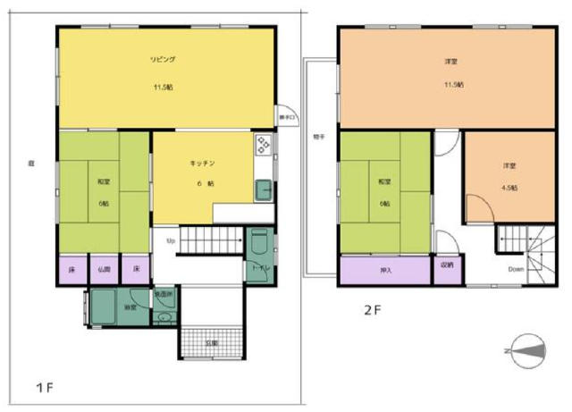 御室仁和寺駅 徒歩8分 構造:木造土地面積:105.86平米 ( 32.02坪 ) 建物面積:107.35平米 ( 32.47坪 )