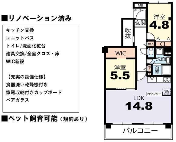 帷子ノ辻駅 徒歩6分 構造:鉄筋コンクリート造専有面積:60.82平米 ( 18.39坪 )