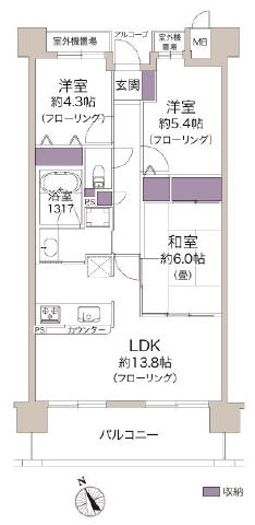西京極駅 徒歩15分 構造:鉄筋コンクリート造専有面積:64.11平米 ( 19.39坪 )