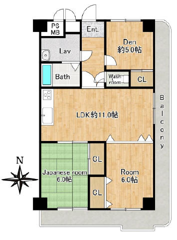 西京極駅 徒歩19分 構造:鉄筋コンクリート造専有面積:63平米 ( 19.05坪 )