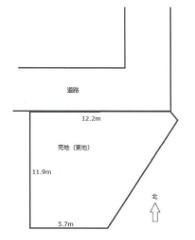 太秦広隆寺駅 徒歩7分 土地面積:147.23平米 ( 44.53坪 )