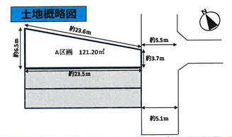 帷子ノ辻駅 徒歩11分 土地面積:121.2平米 ( 36.66坪 )